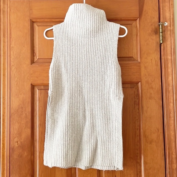 WILFRED ARITZIA sweater size XXS grey knit tunic sleeveless Italian yarn - Picture 2 of 8